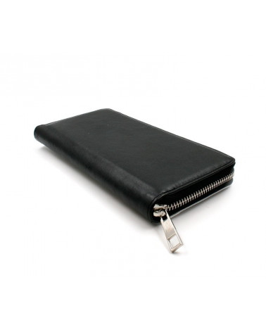 Luxusní peněženka - uměla kůže černa na zip s vlastním potiskem