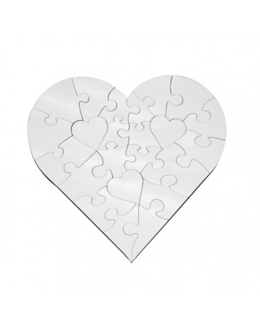 Puzzle MDF srdce 17x17 cm 23 dílků s vlastním potiskem
