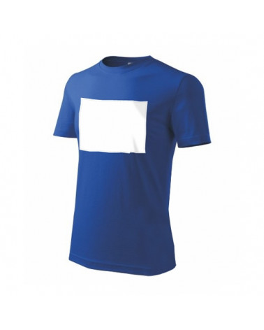 Bavlněné tričko s vlastním potiskem modré - horizontální
