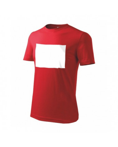 Bavlněné tričko s vlastním potiskem červené - horizontální