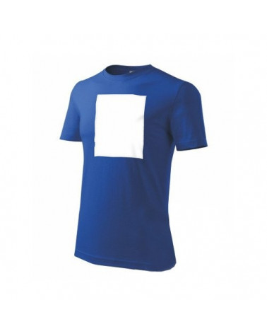 Bavlněné tričko s vlastním potiskem modré - vertikální