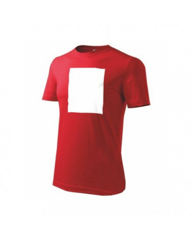Bavlněné tričko s vlastním potiskem červené - vertikální